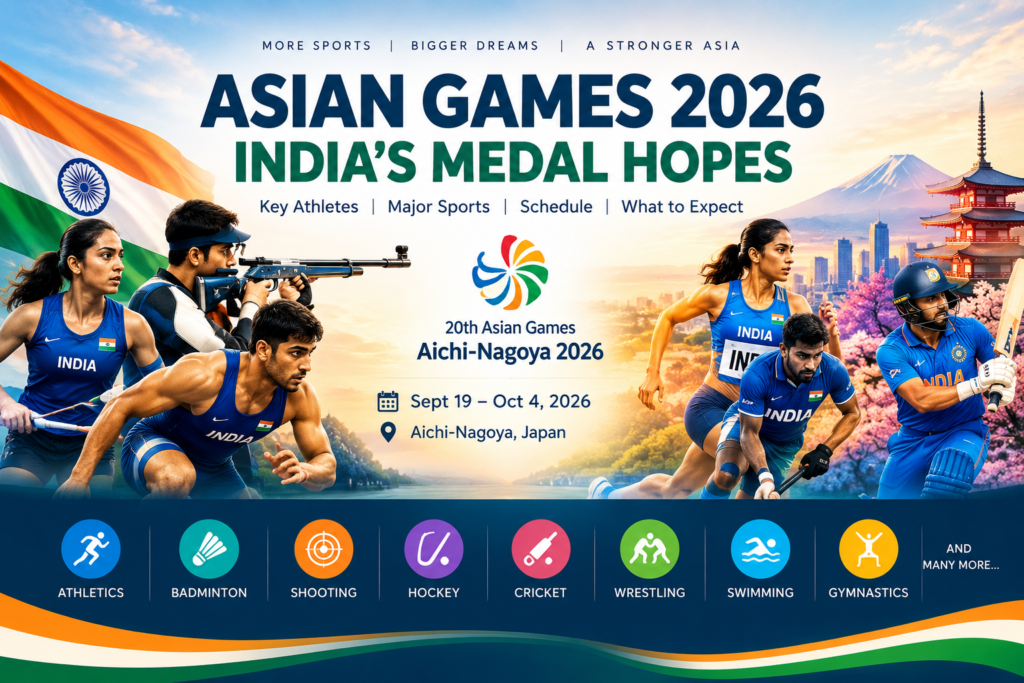 Asian Games 2026: India’s Medal Hopes, Key Sports and Athletes to Watch